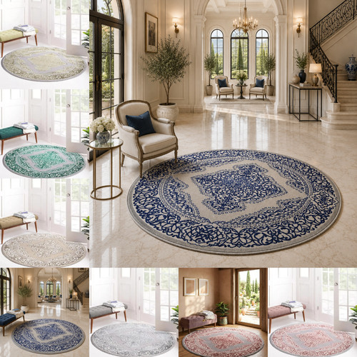 Modern round rug - modern, slip