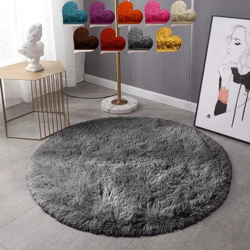 Circle round shaggy rug - round,