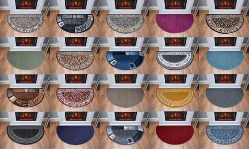 Half moon fireplace rug - moon,