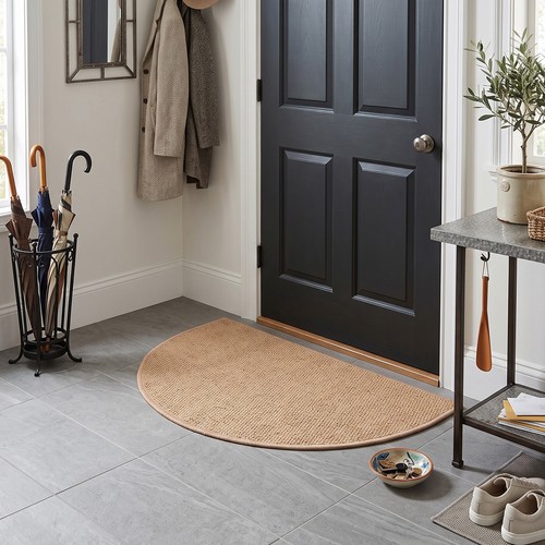 Semi circle non slip rug - non,