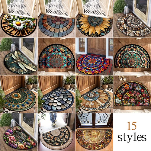 Non slip half round - half, doormat