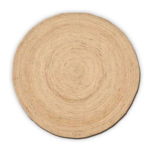 Natural coil jute rug - natural,