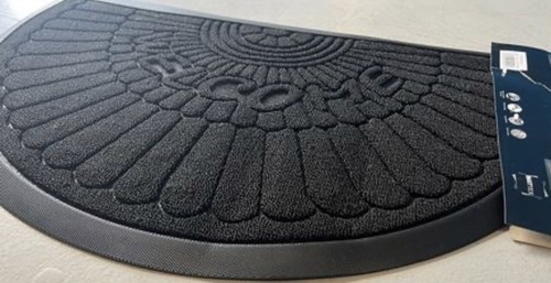 Half moon doormats black - black, non