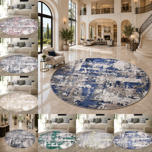 Large modern round - rug, non