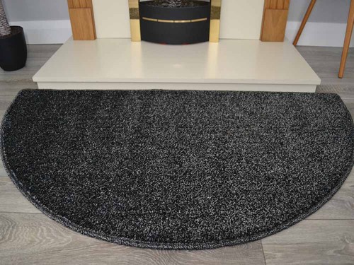 Dark grey black - black, half