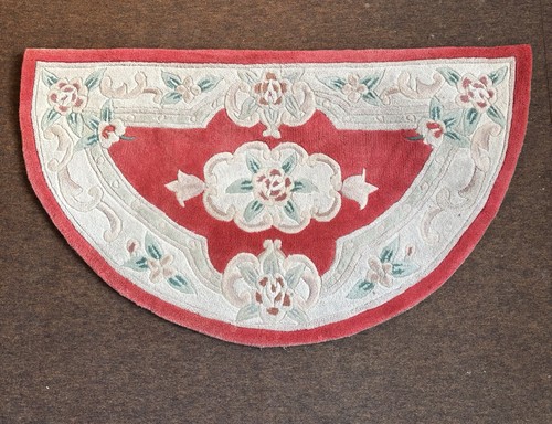 Red half moon floral hearth - moon,