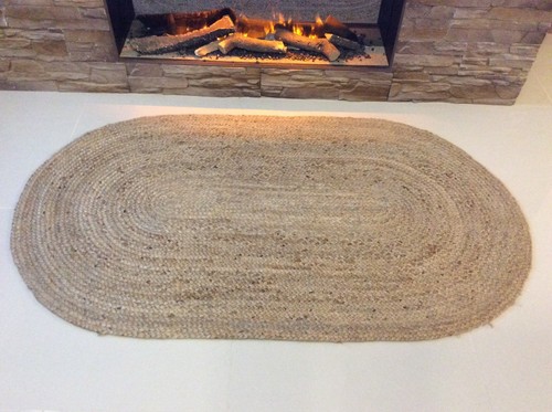 Oval braided natural 100 jute - oval,