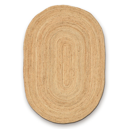 Freeform oval drift - oval, jute