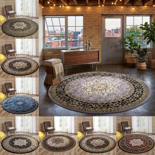 Large traditional round living - round,