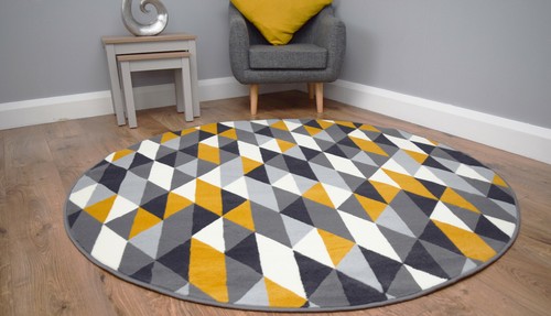 Modern ochre grey - ochre, circle