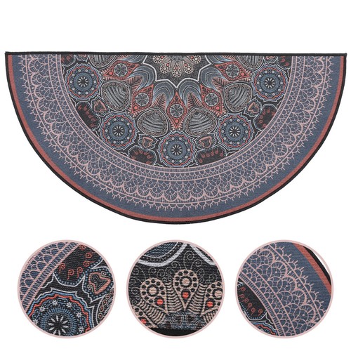 Half circle door mat entryway - half,