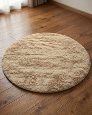 Circle Semi Shag Rug Light