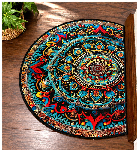 Colorful boho mandala half - colorful,