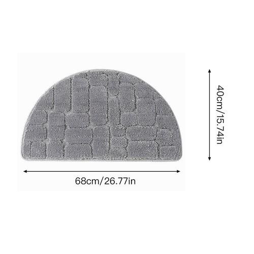 40x68cm microfiber semi circle - microfiber, semi-circle