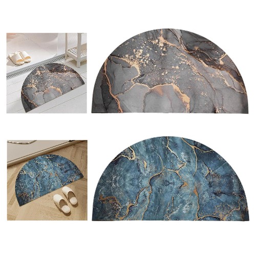 Half round bath mat - half, door